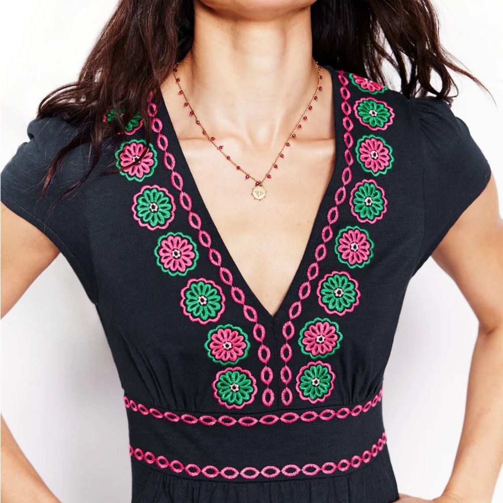 Boden Eloise Embroidered Midi Dress - Picture 5 of 7